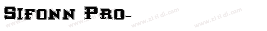 Sifonn Pro字体转换